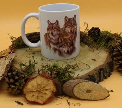 Wolf photo mug
